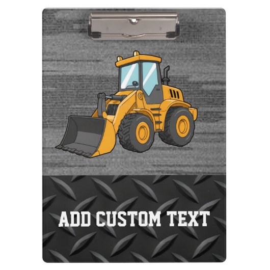 Skid Steer Construction Logo clipboard クリップボード (正面)