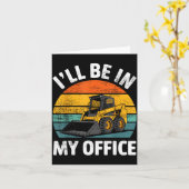 Skid Steer Operator Construction Heavy Equipment J カード (黄色い花)