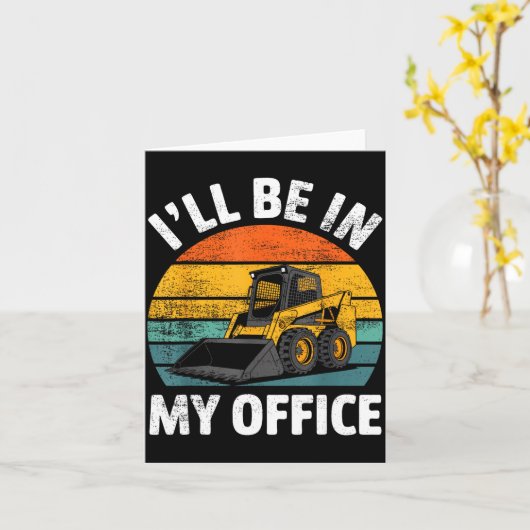 Skid Steer Operator Construction Heavy Equipment J カード (黄色い花)