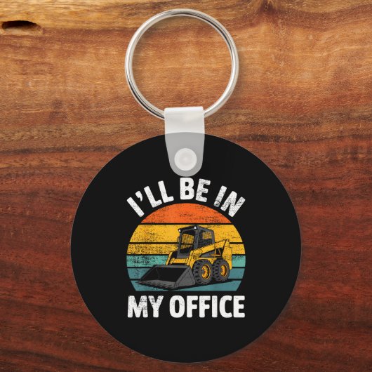 Skid Steer Operator Construction Heavy Equipment J キーホルダー (正面)