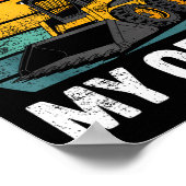 Skid Steer Operator Construction Heavy Equipment J ポスター (角)