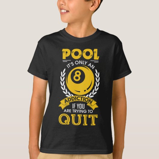 Skiddle Cricket Tee's Pool Addiction Pool Player Tシャツ (正面)