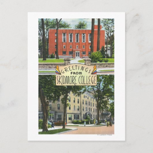 Skidmore College Scenesからの挨拶 ポストカード (正面)