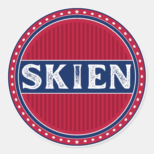 Skien City Pride Emblem – Norwegian Identity ラウンドシール (正面)