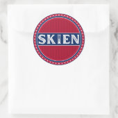 Skien City Pride Emblem – Norwegian Identity ラウンドシール (バッグ)