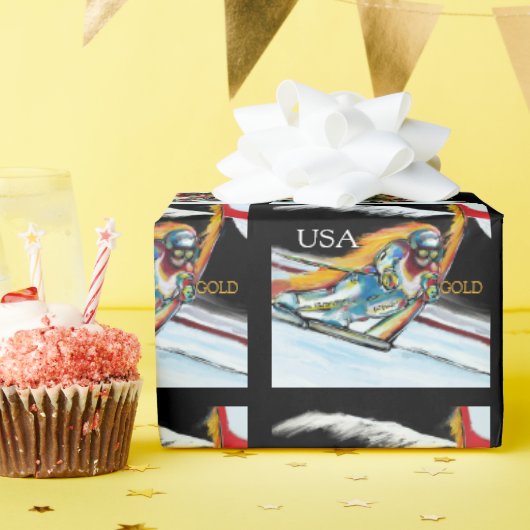 SKIER ラッピングペーパー (誕生日パーティー)