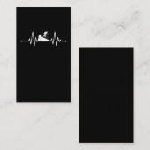 Skier Mountains Ski Heartbeat Winter Sports 名刺 (正面/裏面)