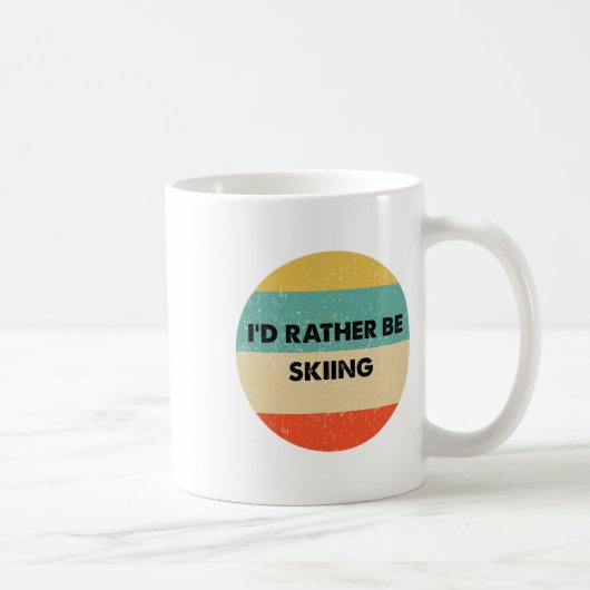 Skier Shirt I'd Rather Be Skiing  コーヒーマグカップ (右)
