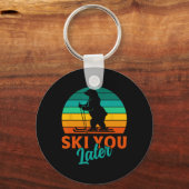 Skier Ski You Later Funny Skiing Kids  キーホルダー (正面)