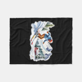 Skiers Men Still Go Skiing In Their Seventies Birt フリースブランケット (正面(横))