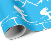 Skiers Skiing Mountains and Cable Cars ラッピングペーパー (ロールコーナー)