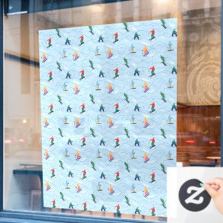 Skiers Snowboarders Moguls Winter Sport Ski Shop ウィンドウサイン