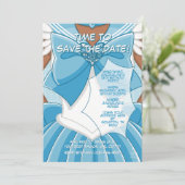 [SKII] Blue Magical Girl Birthday Invitation 招待状 (スタンド正面)