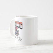 Skiing Adventure With Mount Fuji Japanese Style  コーヒーマグカップ (正面左)