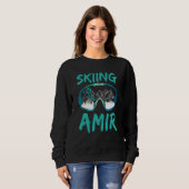 Skiing Amir Winter Sports Hobby Skier Ski スウェットシャツ (正面フル)