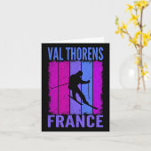 Skiing And Apres Ski - Winter Sports Val Thorens カード (黄色い花)