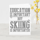 Skiing Art For Men Women Kids Winter Sport Ski Lov カード (黄色い花)