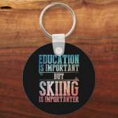 Skiing Art For Men Women Kids Winter Sport Ski Lov キーホルダー (正面)