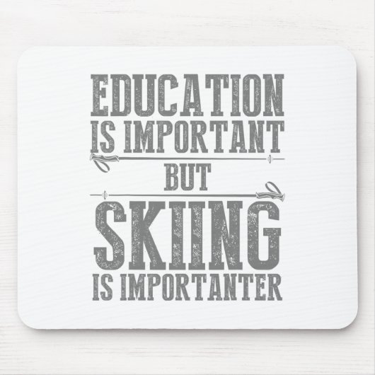 Skiing Art For Men Women Kids Winter Sport Ski Lov マウスパッド (正面)