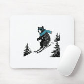 Skiing Bear, Funny Wintersports, Dad Ski Slope, Fu マウスパッド (マウス)