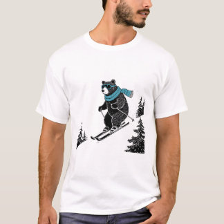 Skiing Bear, Funny Wintersports, Dad Ski Slope, Fu Tシャツ