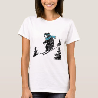 Skiing Bear, Funny Wintersports, Dad Ski Slope, Fu Tシャツ