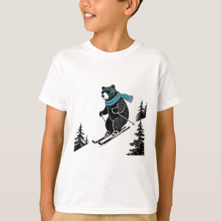 Skiing Bear, Funny Wintersports, Dad Ski Slope, Fu Tシャツ
