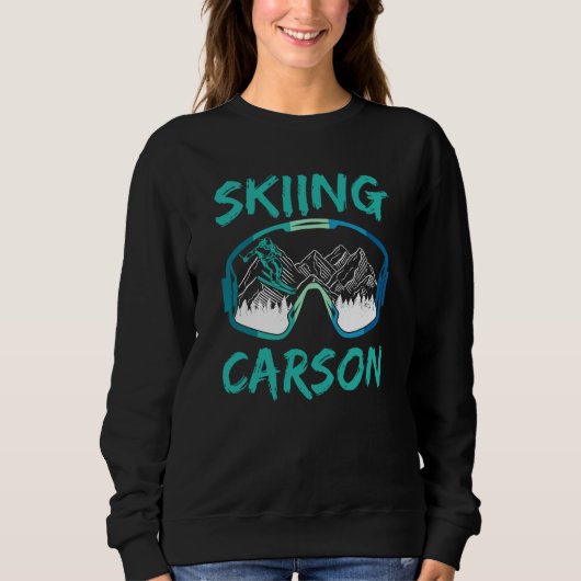 Skiing Carson Ski Skier Winter Sports Hobby スウェットシャツ (正面)