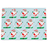 Skiing Christmas Holiday ラージペーパーバッグ (正面)