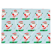 Skiing Christmas Holiday ラージペーパーバッグ (裏面)