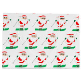 Skiing Christmas Holiday ラージペーパーバッグ (裏面)