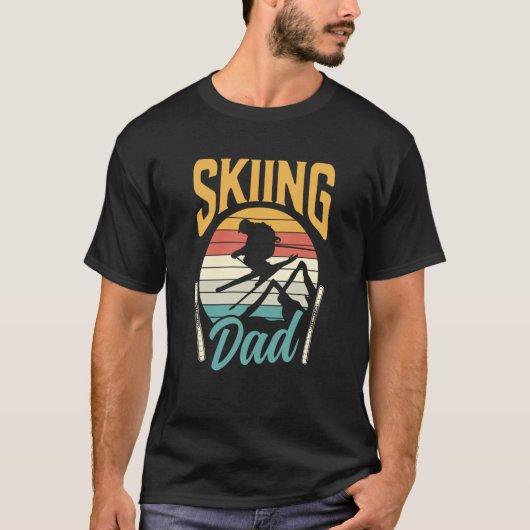 Skiing Dad Ski Father Skier Daddy Papa Father's Da Tシャツ (正面)