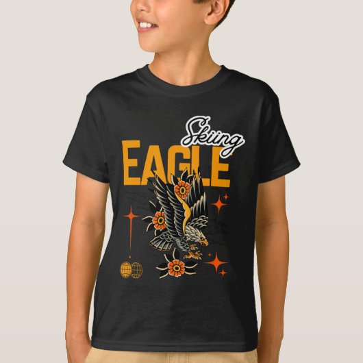 Skiing Eagle Tシャツ (正面)