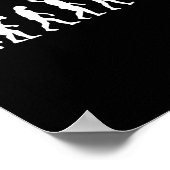 Skiing Evolution Funny Skier Freestyle Ski Winter  ポスター (角)