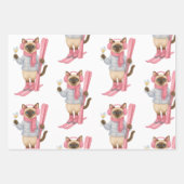 Skiing for Bride on slope  ラッピングペーパーシート (正面2)