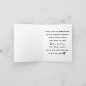 Skiing for Bride on slope Bachelorette Party  招待状 (内部)