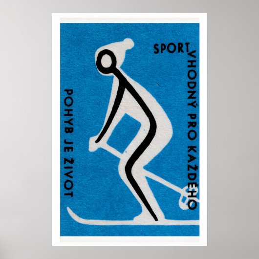 Skiing for Health - Matchbox Print - Czech Wall ポスター (正面)