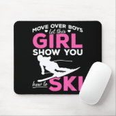 Skiing Girl Move Over Boys Let This Girl Show You  マウスパッド (マウス)