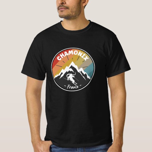 Skiing In France Chamonix Tシャツ (正面)