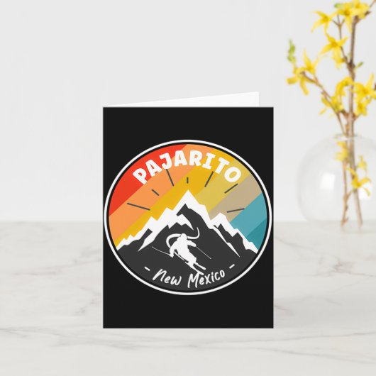 Skiing In Pajarito New Mexico  カード (黄色い花)