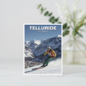 Skiing in Telluride Colorado ポストカード (スタンド正面)