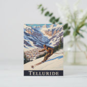 Skiing in Telluride Colorado ポストカード (スタンド正面)