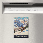 Skiing in Telluride Colorado マグネット (インサイチュ (食洗機))