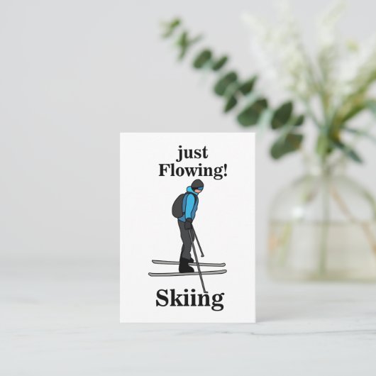 Skiing Just Flowing Ski Instructor 名刺 (スタンド正面)