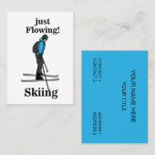 Skiing Just Flowing Ski Instructor 名刺 (正面/裏面)