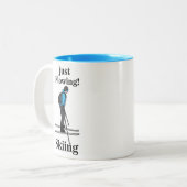 Skiing Just Flowing Skier ツートーンマグカップ (正面左)