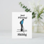 Skiing Just Flowing Skier ポストカード (スタンド正面)