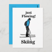 Skiing Just Flowing Skier ポストカード (正面/裏面)
