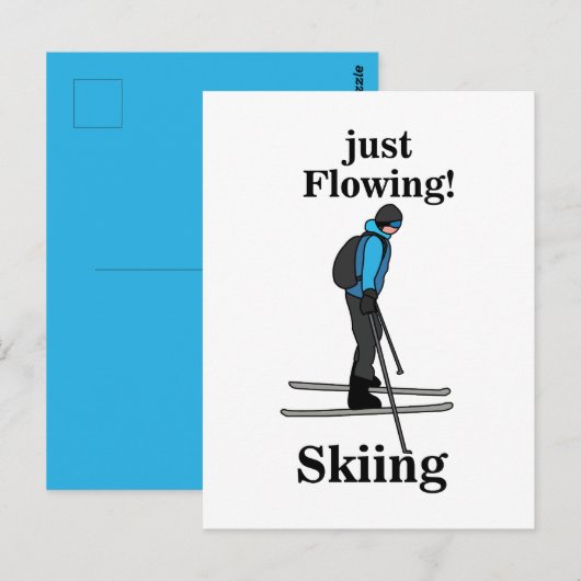 Skiing Just Flowing Skier ポストカード (正面/裏面)