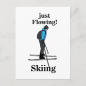 Skiing Just Flowing Skier ポストカード (正面)